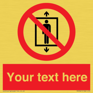 Custom prohibition Do not use this lift for people